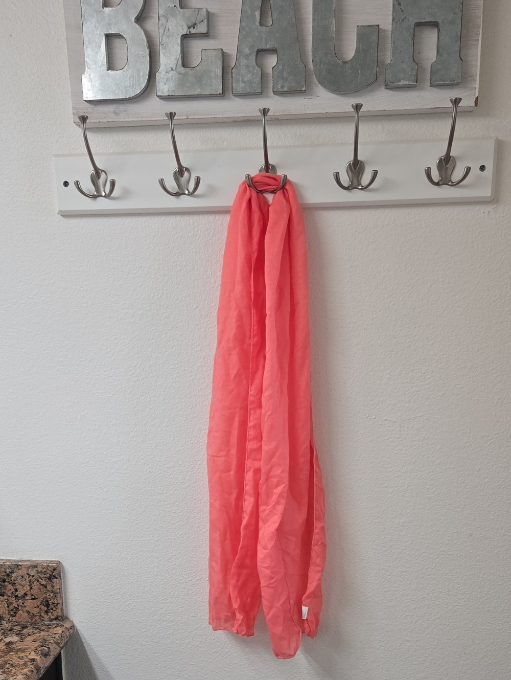 Coral Pink Beach Scarf -